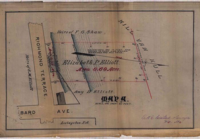 Survey of lands under water for Elizabeth P. Elliott