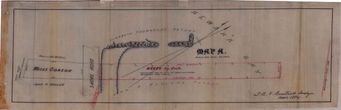 Survey of lands under water for Moses Corson