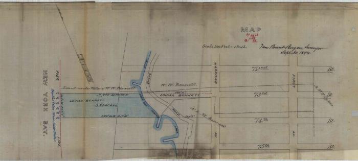 Survey of lands under water for Bennett, Louisa