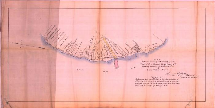 Survey of lands under water for Richard H. Lane, successor to Clarence E. Bennett