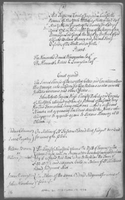 Rough minutes of the Supreme Court of Judicature, April - August 1772