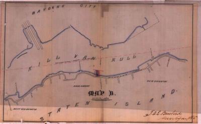 Survey of lands under water for Carroll Livingston