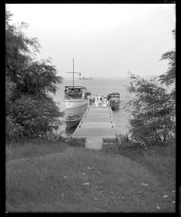 Concrete and wooden pier, Canoe Point, St. Lawrence Reservation