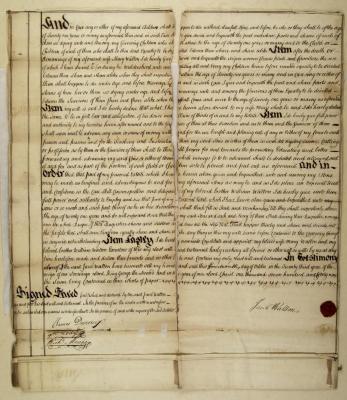 Probated will of Jacob Walton, 1750