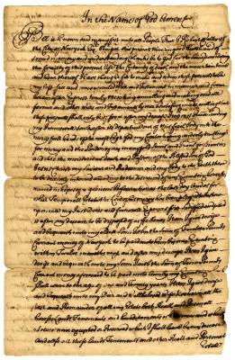 Probated will of Robert Walter, 1736