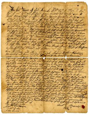 Probated will of Danill Brinkurhuf, 1736