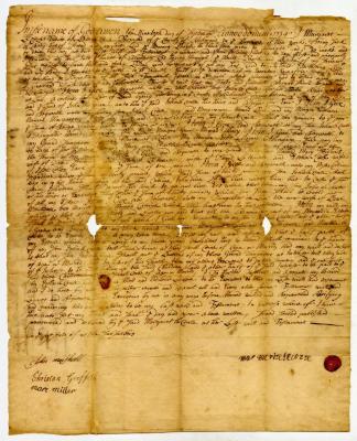 Probated will of Marguerite Leconte, 1736