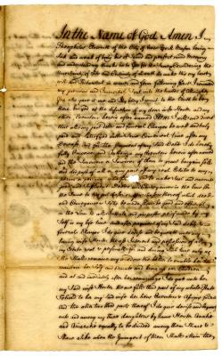 Probated will of Theophilus Elsworth, 1736