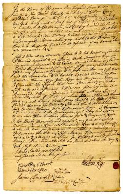 Probated will of William Kip, 1736