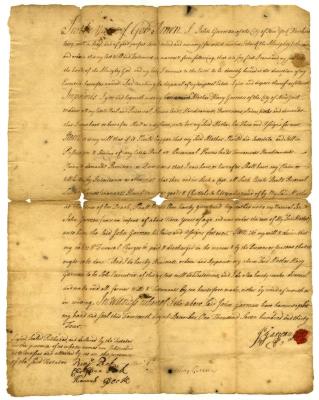 Probated will of John Garreau, 1736