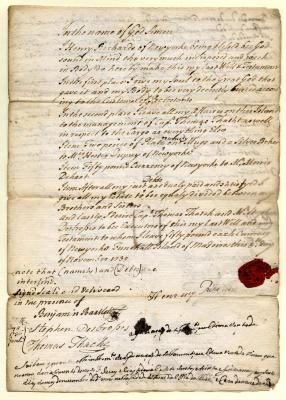 Probated will of Henry Richard, 1736