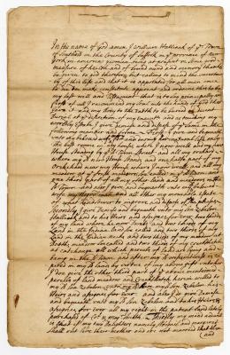 Probated will of William Hallock, 1736