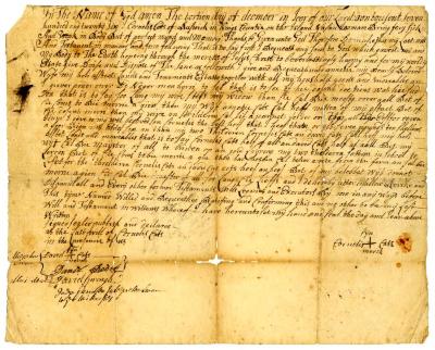 Probated will of Cornelis Cats, 1737