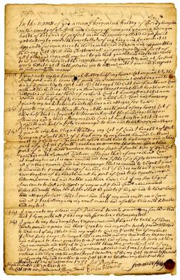 Probated will of Jeremiah Halsey, 1737