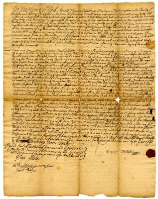 Probated will of Francis Pelletreau, 1737