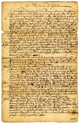 Probated will of Nicolas Berrien, 1737