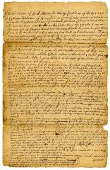 Probated will of Ephraim Valentine, 1737