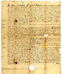 Probated will of Zachariah Anjouvin, 1739