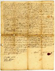 Probated will of Robert Hubs, 1737
