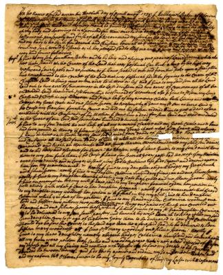 Probated will of Nathaniel Baker, 1738/9