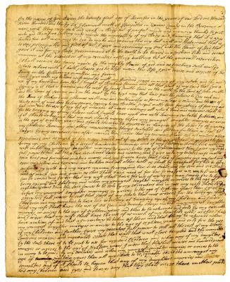 Probated will of Samuel Mott, 1737