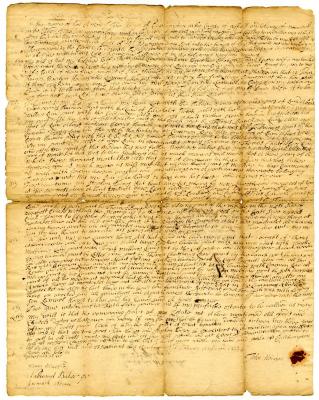 Probated will of John Hedges, 1737