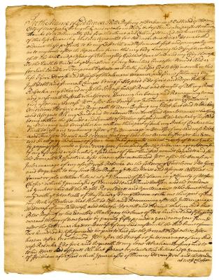 Probated will of Peter Bussing, 1737