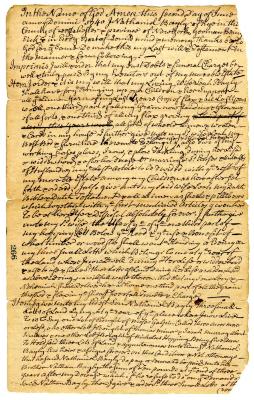 Probated will of Nathaniel Bayly, 1740