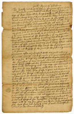 Probated will of Jacques Denys, 1739