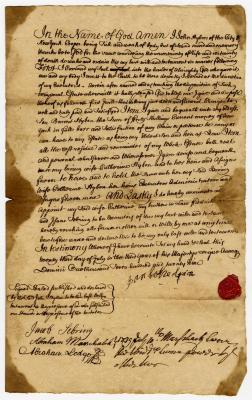 Probated will of John Hybon, 1739