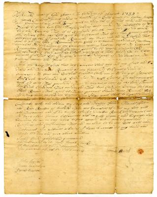Probated will of Hanna Charles, 1740