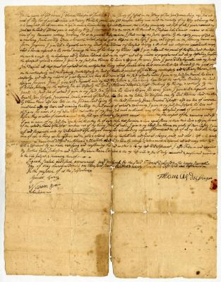 Probated will of Thomas Dickerson, 1739
