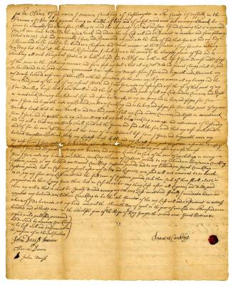 Probated will of Ananias Conkling, 1740