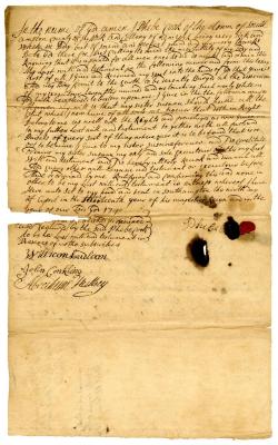 Probated will of Phebe Cook, 1740