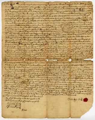 Probated will of Dorothy Cock, 1739