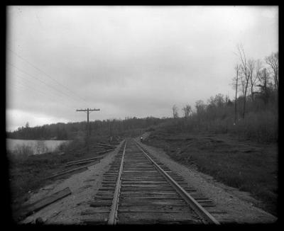 Railroad fire near Hoel Pond, Franklin County