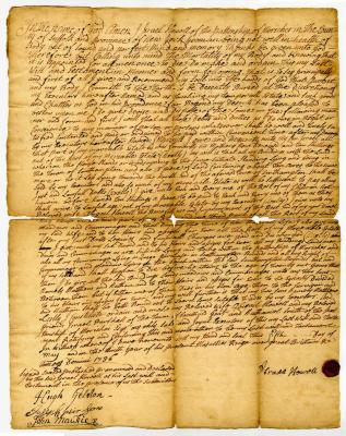 Probated will of Isreal Howell, 1740