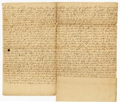Probated will of William King, 1740