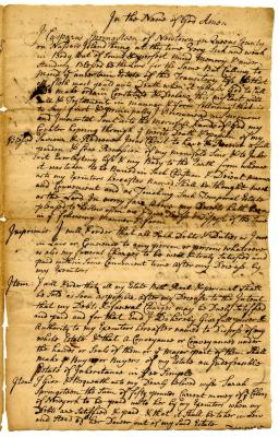 Probated will of Casparus Springsteen, 1740