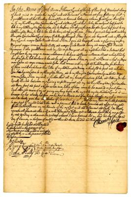 Probated will of Thomas Lynch, 1740