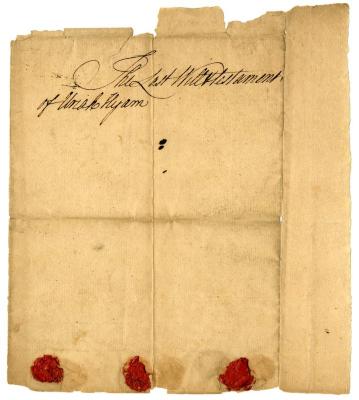Probated will of Uriah Hyam, 1740