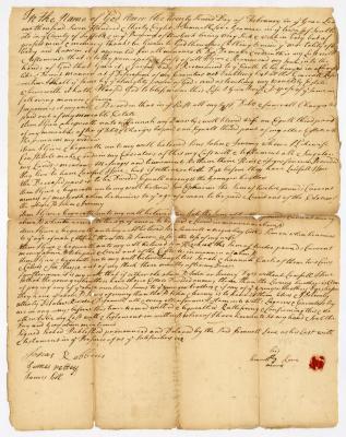 Probated will of Samuel Lore, 1740