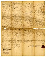 Probated will of Sarah Lawrence, 1740