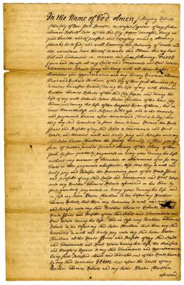 Probated will of Marjorie Roberts, 1740