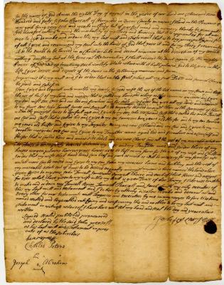 Probated will of John Pearsall, 1740