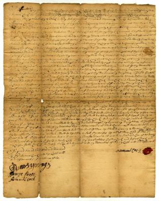 Probated will of Samuel Cock, 1741