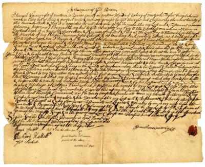 Probated will of Samuel Wainwright, 1740