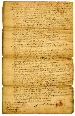 Probated will of Jacob Bunce, 1741