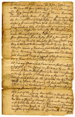 Probated will of Benjamin Harrington, 1741