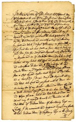 Probated will of Charles Home, 1741